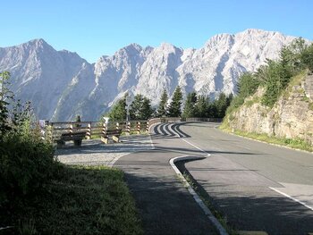 Blick von der Roßfeldstraße zum Hohen Göll